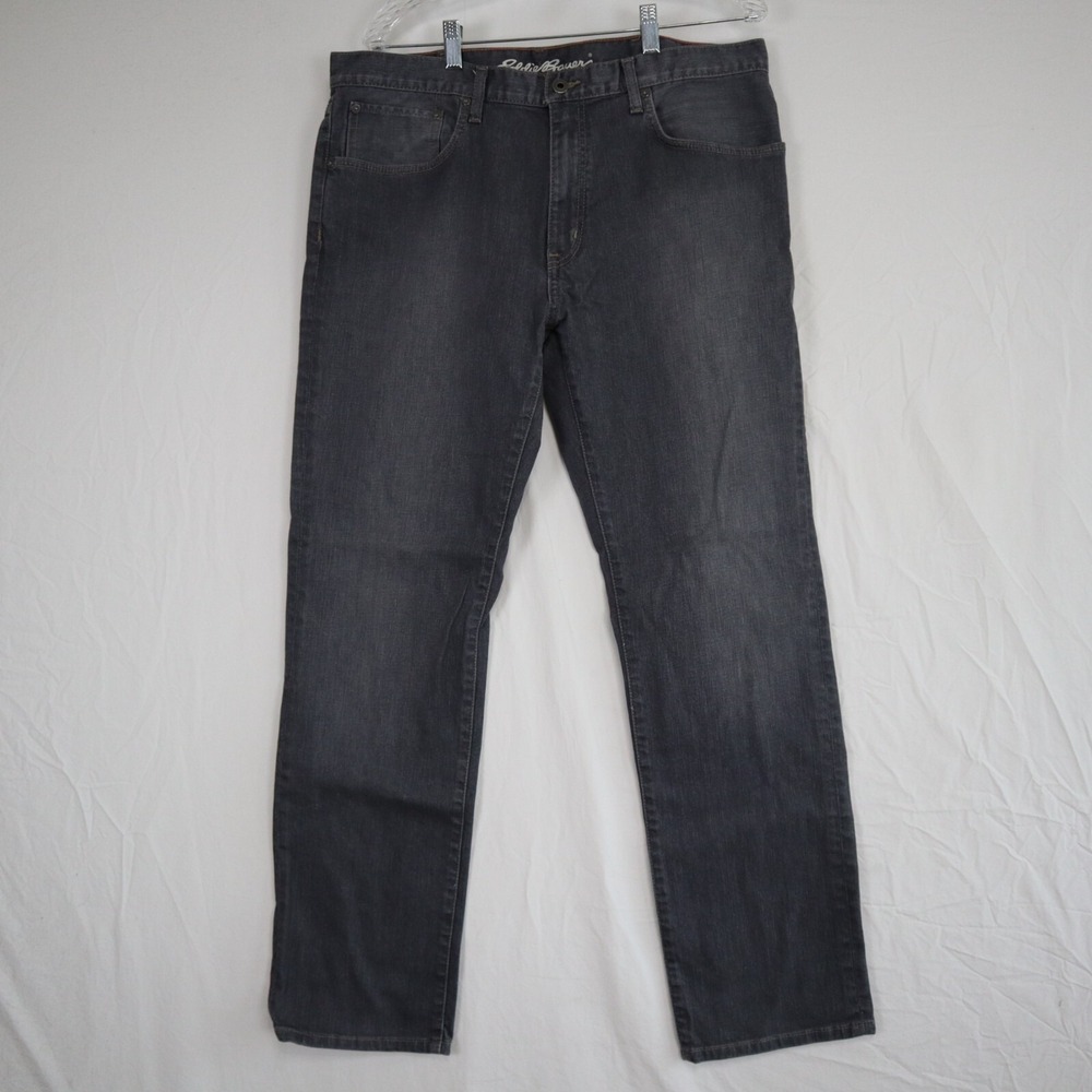 Eddie Bauer Jeans Mens 38x32 Slim Fit‎ 5-Pocket Stretch Flex Denim Gray